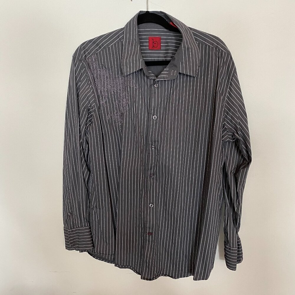 B Line Men's Long Sleeve Button Down Shirt